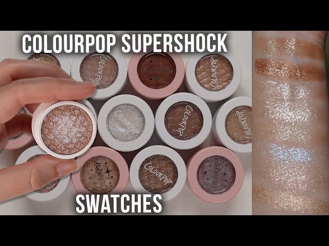 Colourpop Super Shock Shadow Swatches - YouTube