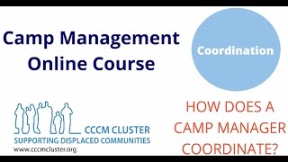 How does a Camp Manager coordinate?