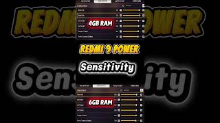 Redmi 9 Power Mobile Free Fire Sensitivity Setting ✅ 6GB RAM Mobile free fire sensitivity settings