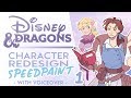 Turning Disney Heroes into DnD Characters! | Disney and Dragons SPEEDPAINT