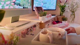 Did I finally fulfil my DREAM DESK SETUP? cozy, aesthetic, relaxing, gaming | desk tour