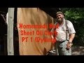 Homemade Bed Sheet Oil Cloth Tarp PT 1 (Dyeing)