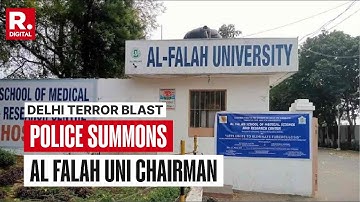 Delhi Blast Probe: Police Issues 2 Summons To Al-Falah University Chairman Jawed Ahmed Siddique