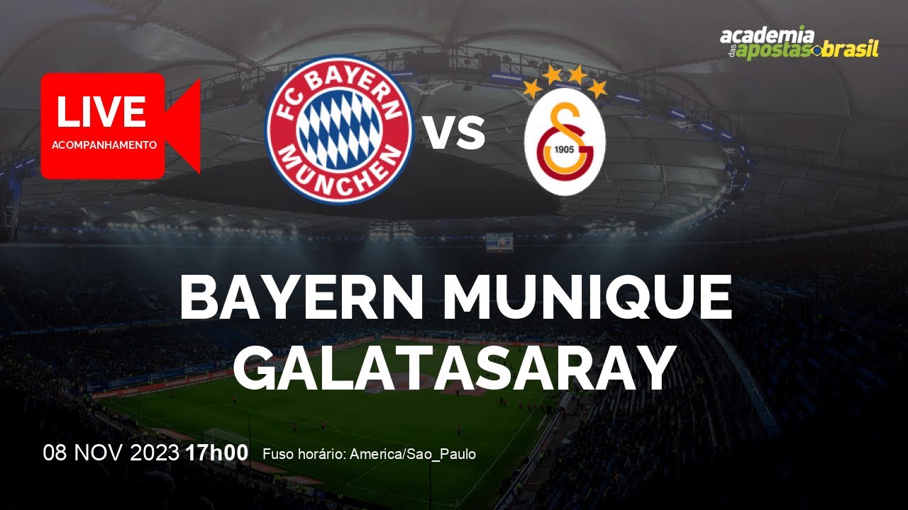 Onde vai passar o jogo BAYERN DE MUNIQUE X GALATASARAY hoje (08/11)? Passa  no SBT ou TNT? Veja onde assistir BAYERN DE MUNIQUE X GALATASARAY ao vivo  com imagens - Portal da Torcida