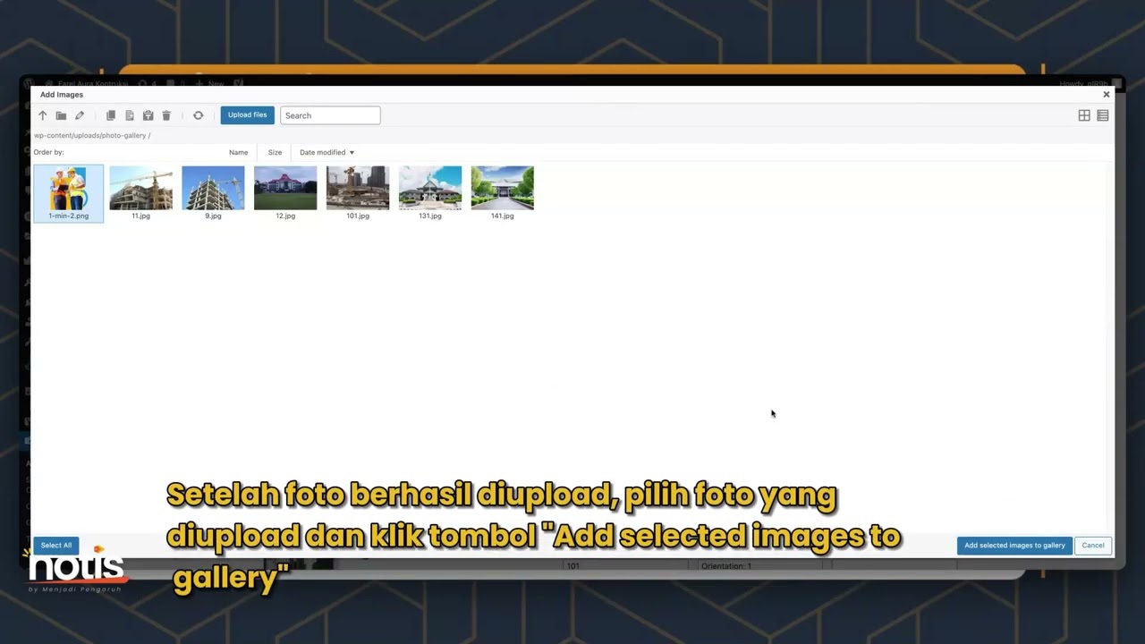 Tutorial Menambahkan Foto di Galeri WordPress