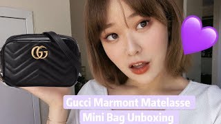 GUCCI 相机包开箱+ 包包里有什么| GUCCI Marmont ...