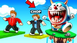 ROBLOX CHOP AND FROSTY RUN AWAY FROM DORAEMON OBBY