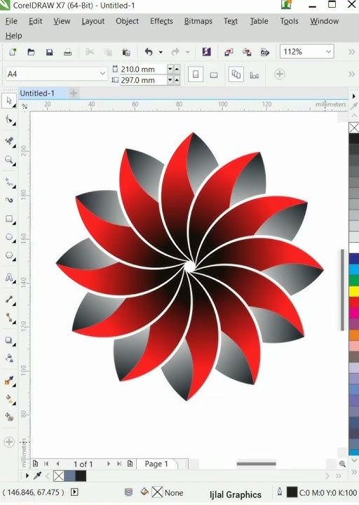 How to design Flower 🌺 in CorelDraw | CorelDraw Tutorials #graphicdesgin #logo #coreldraw