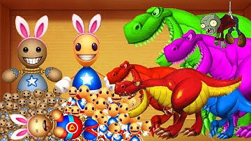 99999 Buddyman Cloning vs All T-Rex 99 🎯 Kick The Buddy NEW 2024 🎯