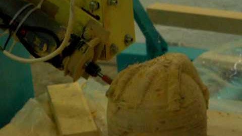 5 axis CNC router - wooden sculpture