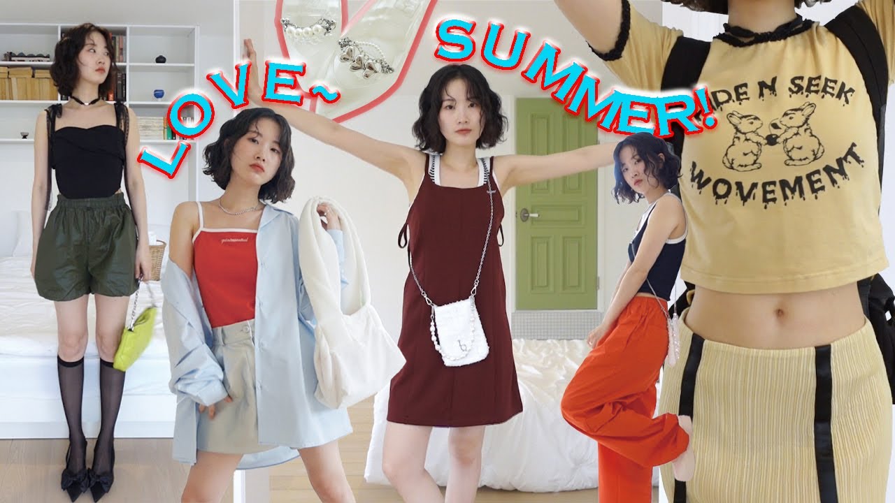 Summer Haul⋰˚☆색감러버의 여름팔레트🎨디자이너브랜드 여름신상 털기⍣큐드로이⭑자라⭑낫유어로즈⭑일리고⭑헤븐리젤리⭑패션룩북⭑fashion haul⭑lookbook