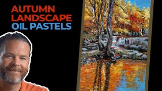 Landscape Drawing with Oil Pastels by Drawing & Painting - The Virtual Instructor 16,830 views 1 year ago 9 minutes, 38 seconds