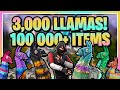 OPENING 3,000 LLAMAS in Fortnite Save the World Feat. Aewol-ri (3000 Llama Opening)