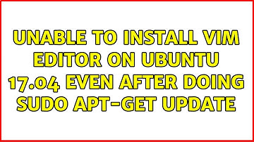 Unable to install vim editor on Ubuntu 17.04 even after doing sudo apt-get update