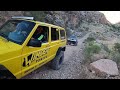 Jeep pulls broken Toyota 4Runner out of canyon!!