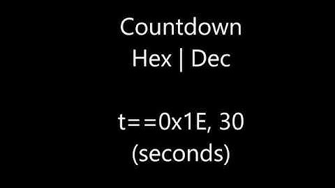 Hexadecimal Countdown Timer Intro
