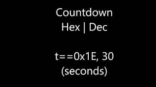 Hexadecimal Countdown Timer Intro