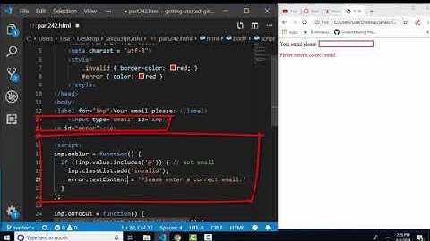 javascript.info The Modern JavaScript Tutorial Part 2: 4.2 Focusing: focus/blur