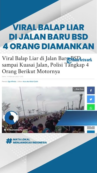 Viral Balap Liar di Jalan Baru BSD, Polisi Amankan 4 Orang Beserta Motornya