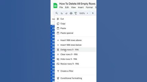 How To Delete All Empty Rows #googlesheets