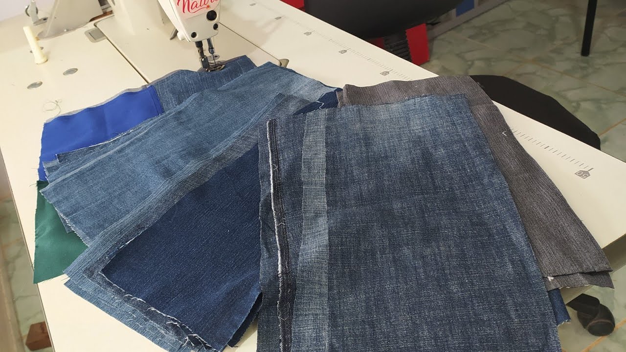 COLCHA DE RETALHOS PERNAS DE CALÇAS JEANS VELHA COM ELASTANO O QUE FAZER 😱 VEJA