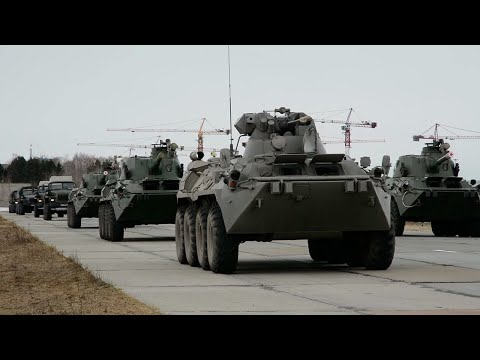 Первая тренировка механизированной колонны для участия в Параде Победы прошла в Новосибирске