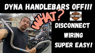Harley Davidson Dyna disconnect handlebars without removing gas tank!