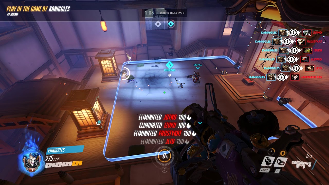 Junkrat RIP-Tire Teamkill - YouTube