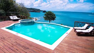 Saint Lucia Property For Sale With Private Beach, Pool, Panoramic Sea Views
