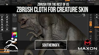 REALISTIC CREATURE SKIN in ZBrush Dynamic Cloth