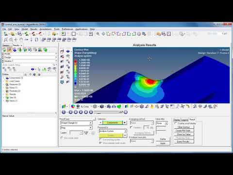 OptiStruct Optimization - Free-Shape Optimization of a 3-D Bracket using the Free-shape Method