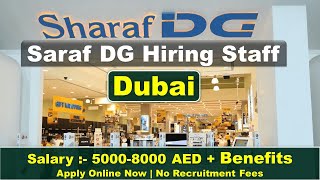 Sharaf DG Company Jobs In Dubai- UAE