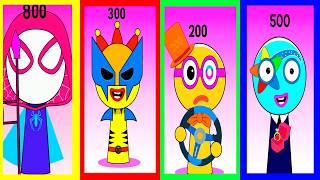 BIG NUMBERS SPRUNKI! (200, 300, 500, 800) | Incredibox Mod