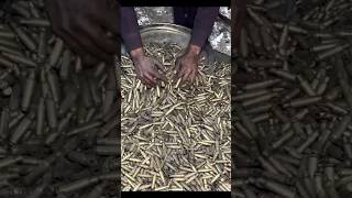 Bullets Caps Recycling Process into High shine Wire #recycling #bullets #