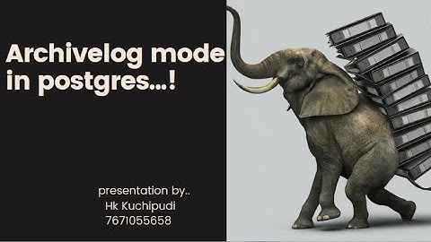 Archivelog mode in postgres