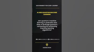🧠 AI and Quantum Machine Learning Join quantum machine learning in podcasts How does AI leverag