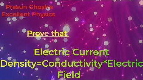 The Relation Between Current Density and Electric Field.