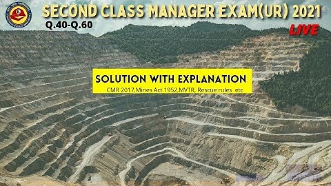 DGMS SECOND CLASS MANAGER’S EXAM 2021-SOLUTION FROM 40 TO 60