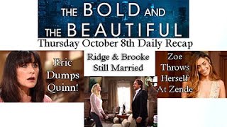 Daily Recap Thur Oct 8 Bold and the Beautiful