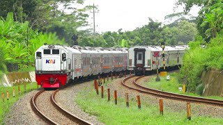 TOP MOMEN‼️ KOMPILASI 10 KERETA API NGEBUT BERPAPASAN DI JALUR GANDA