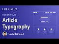 Design Rules: Typography Tips For Readable Long-Form Content