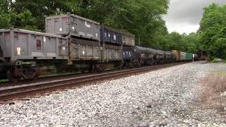 MVI 1691 csx Q415-18 mix frieght train with #527 NCSTl Emblem in point of rocks md