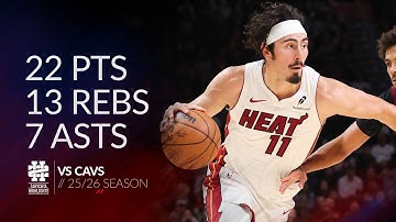 Jaime Jaquez 22 punten 13 rebounds 7 assists tegen Cavs seizoen 25/26