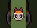 Blossom Pixel Art Speed Build in Minecraft (The Powerpuff Girls)
