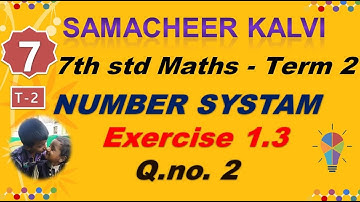 7th std maths Term 2 / chapter 1 / Number system / Exercise 1.2 Q.no. 2 / Comparison of Decimals