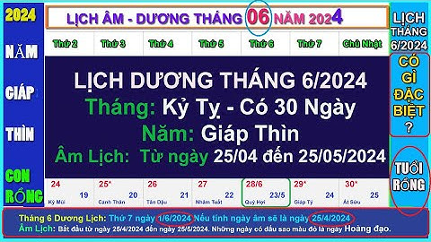 20 tháng 6 năm 2023 lịch âm là ngày nào năm 2024