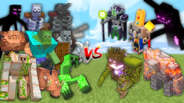 MUTANT MOBS vs Minecraft DUNGEON MOBS (Minecraft Mob Battle)
