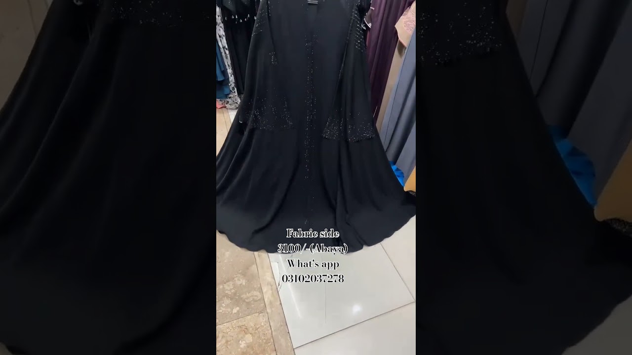 Collection 200 Inch BigFlair Cutwork Sleeves/Stonework OpenAbaya😍😍3100/-54 Length24Chest Nida fabric