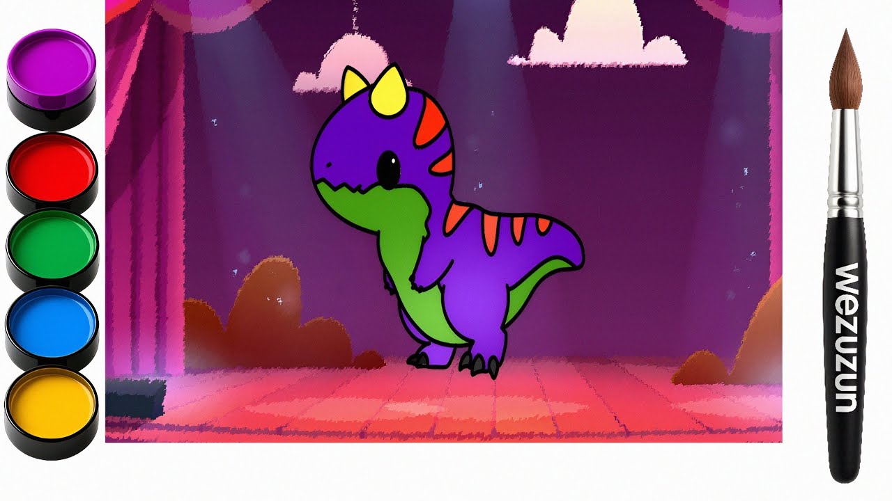 Soft colors for a visually comfortable experience - Allosaurus