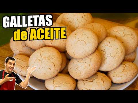 GALLETAS de ACEITE, 😍😋 MUY fáciles y deliciosas . Receta # 990
